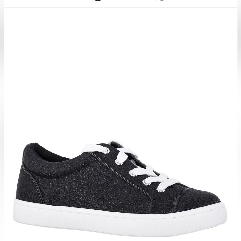 Nina Kids Black Glitter Sneakers-Size 5 NWT